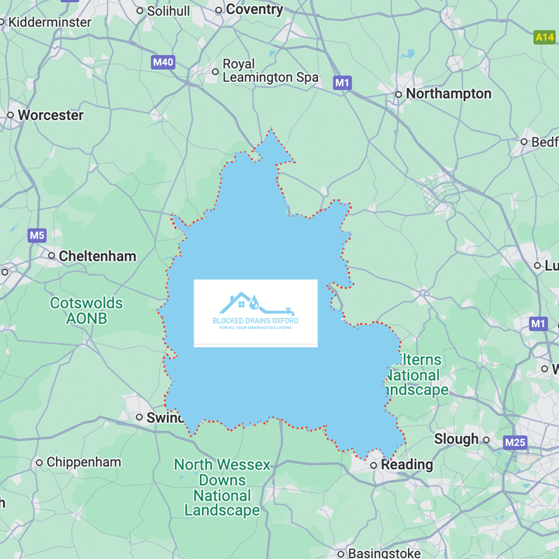 A map of the areas blocked drains oxford cover